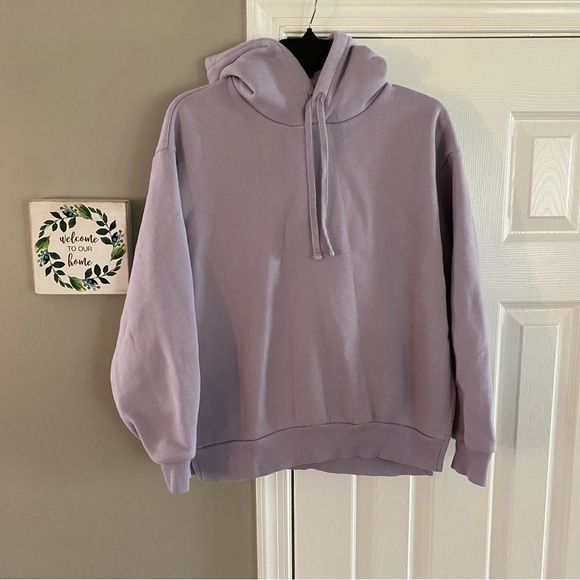 Everlane Tops - Everlane The Oversized Fleece Hoodie With Side Slits Light Purple Womens Small